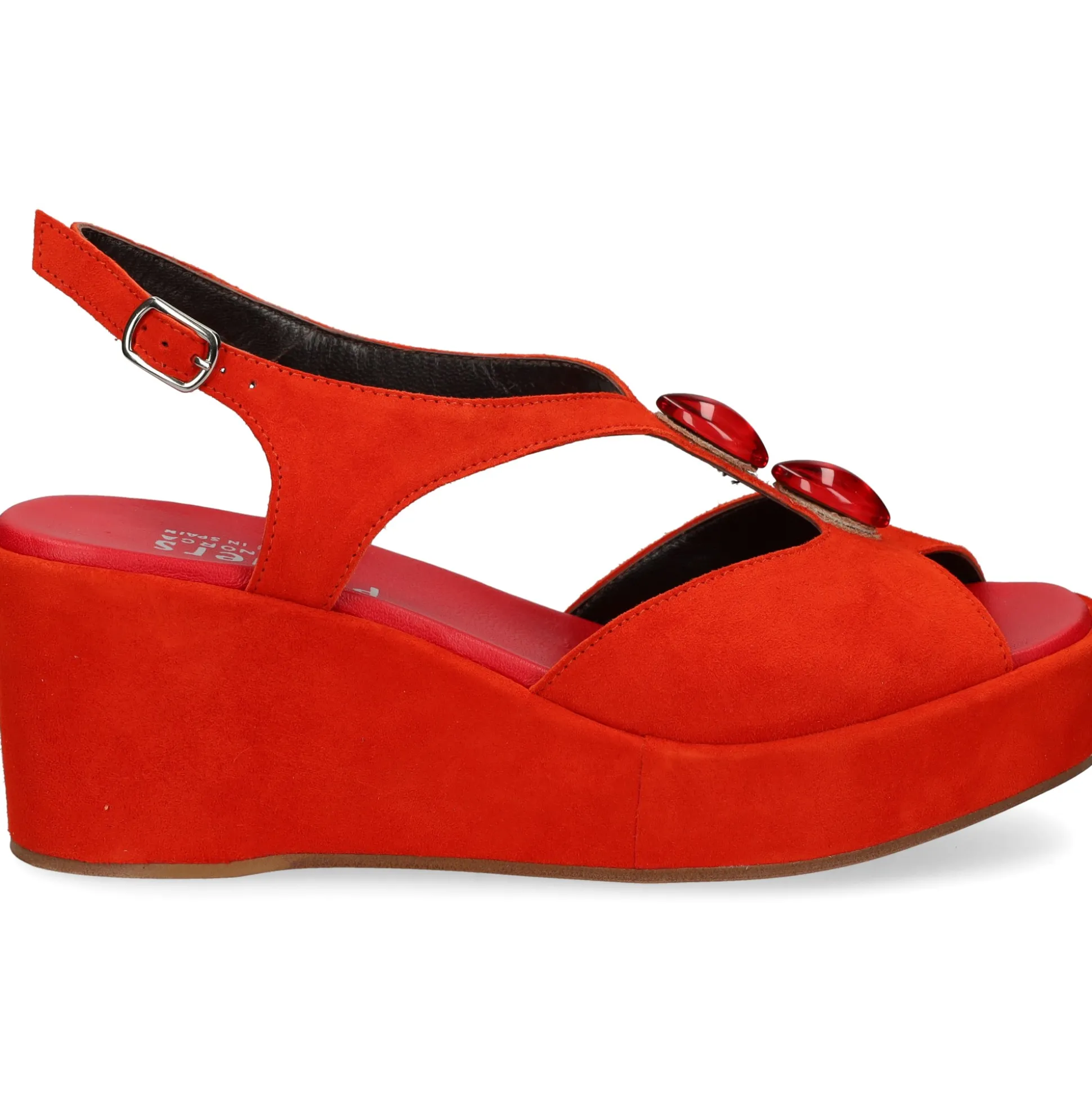 PLUMERS Sandalias cuña de Mujer 3950 CORAL