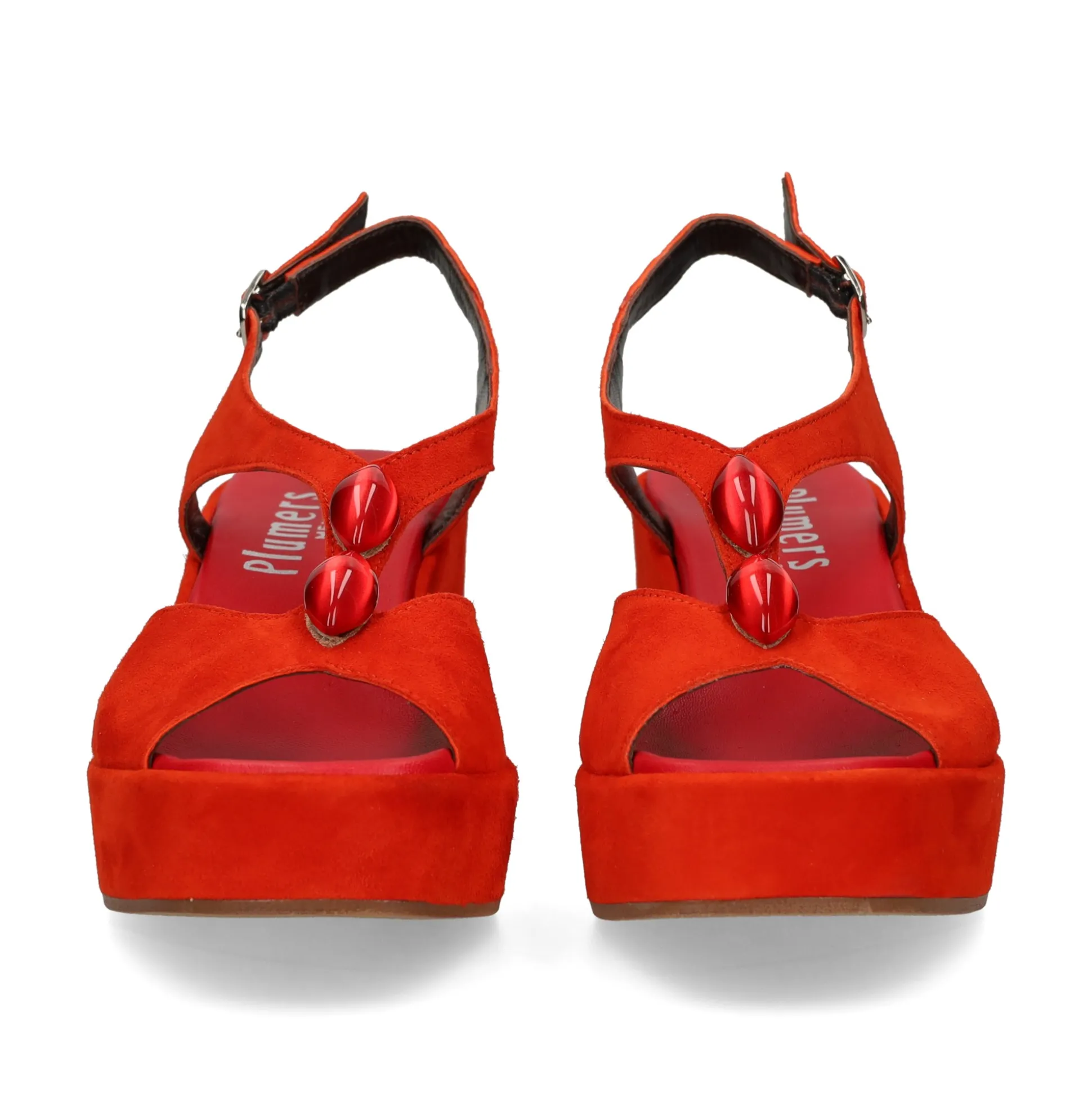 PLUMERS Sandalias cuña de Mujer 3950 CORAL