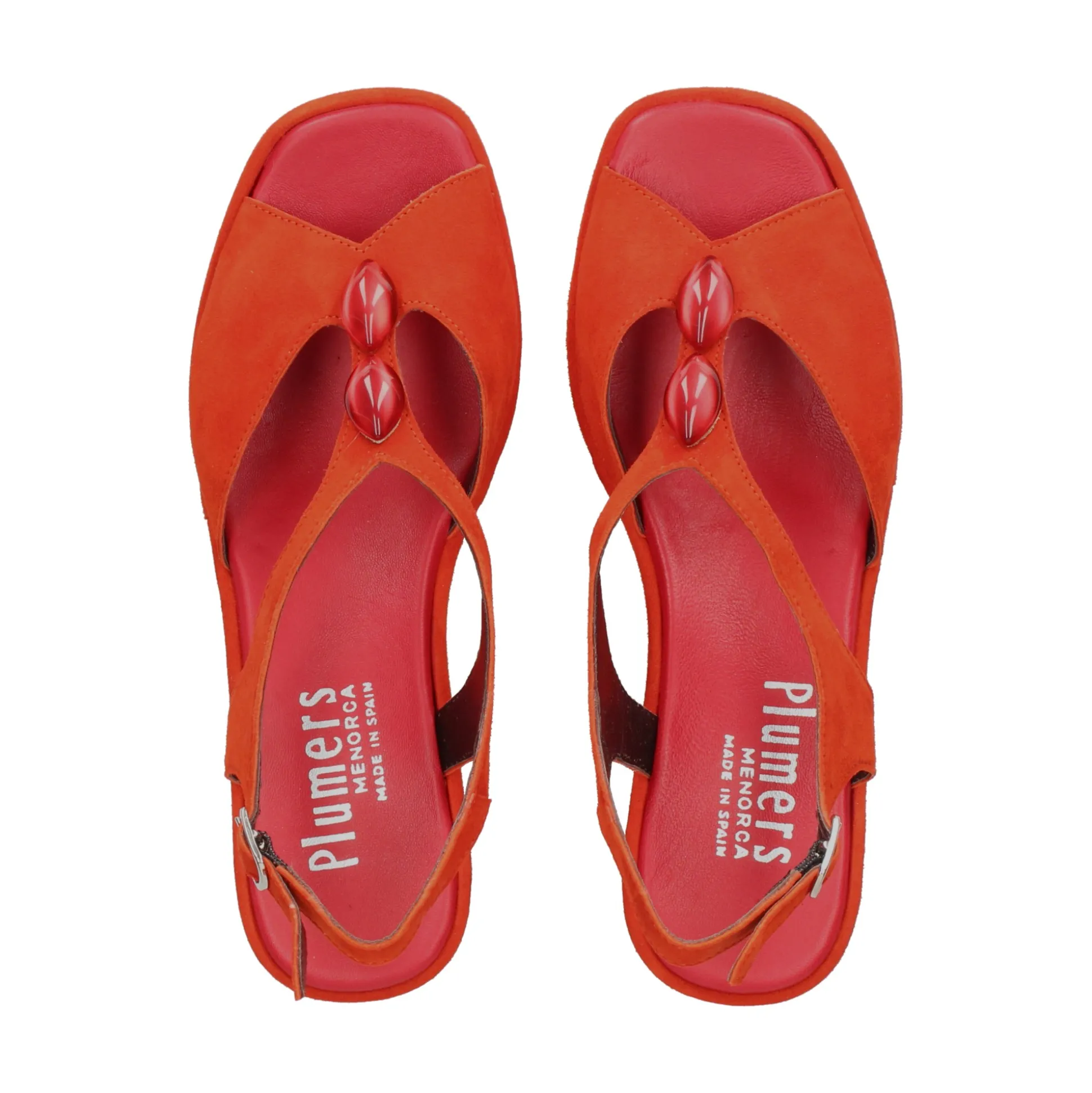 PLUMERS Sandalias cuña de Mujer 3950 CORAL