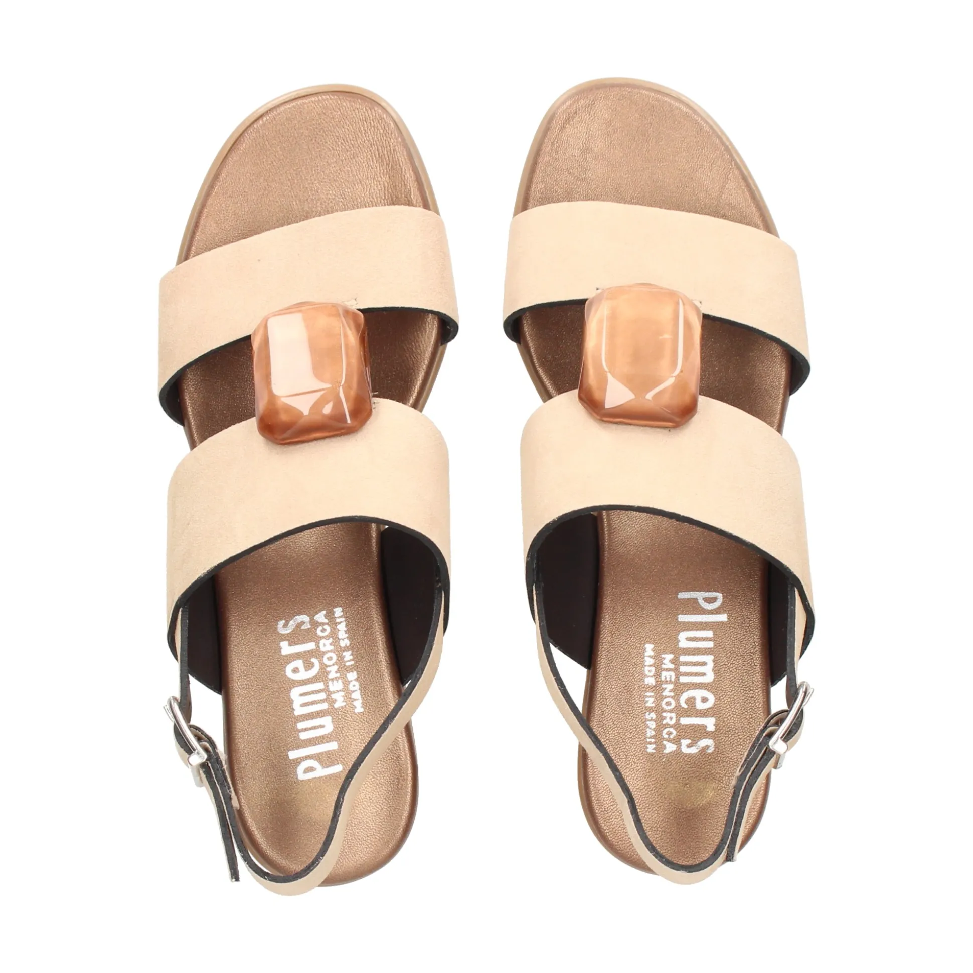 PLUMERS Sandalias planas de Mujer 3922 CAMEL