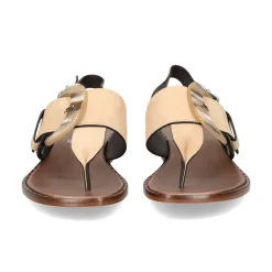 PLUMERS Sandalias planas de Mujer 3741 CAMEL