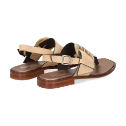 PLUMERS Sandalias planas de Mujer 3741 CAMEL