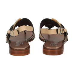 PLUMERS Sandalias planas de Mujer 3741 CAMEL