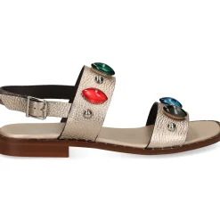 PLUMERS Sandalias planas de Mujer 3890 PLATINO