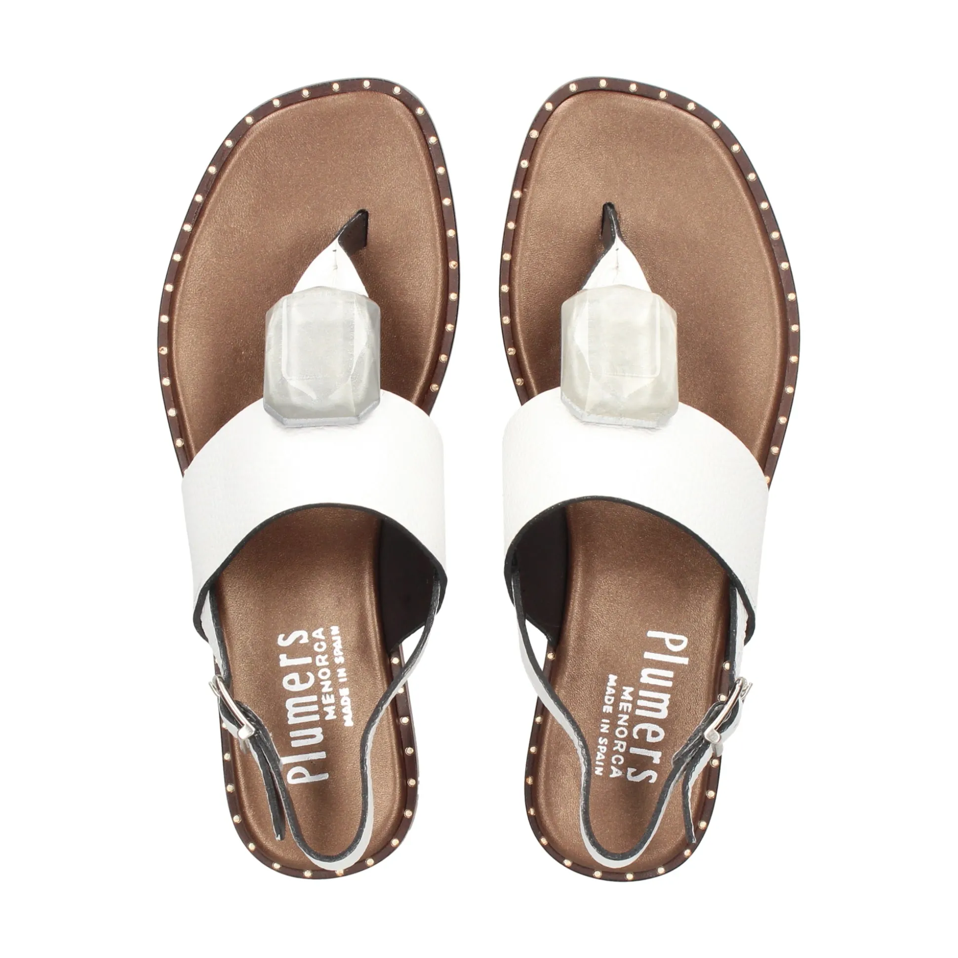 PLUMERS Sandalias planas de Mujer 3754 BLANCO