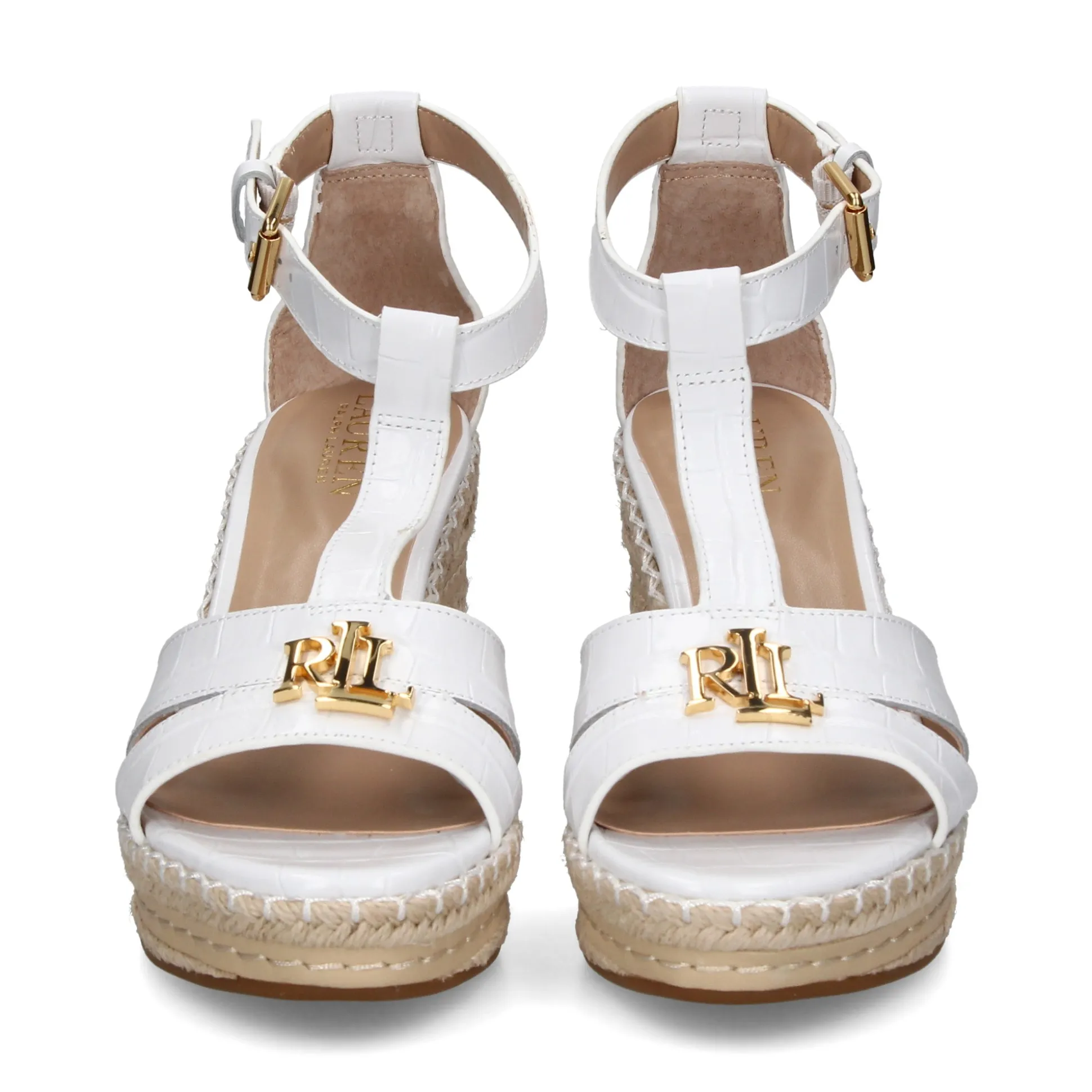 POLO RALPH LAUREN Sandalias cuña de Mujer HALE II 007 RL WHITE