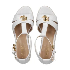 POLO RALPH LAUREN Sandalias cuña de Mujer HALE II 007 RL WHITE