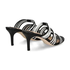 POLO RALPH LAUREN Sandalias con tacón de Mujer LORRAINE 001 BLACK/SNOW