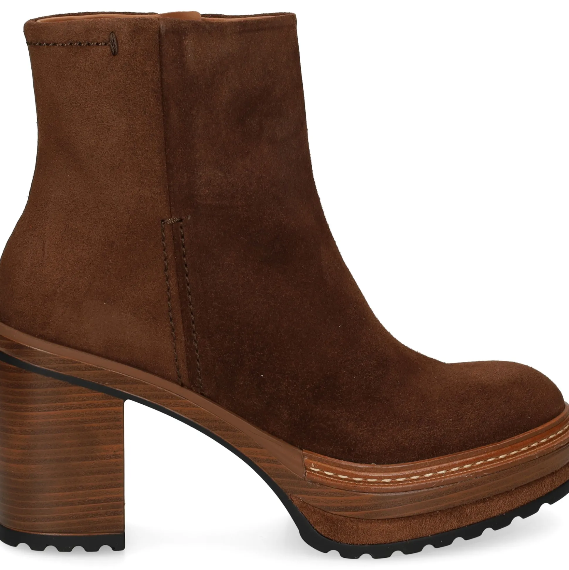 PONS QUINTANA Botines con tacón de Mujer 10078.000 931 EBANO