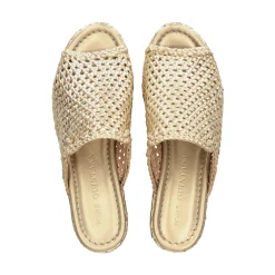 PONS QUINTANA Sandalias cuña de Mujer 9864.T00 PLATINO