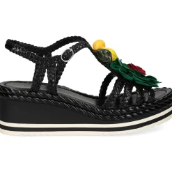 PONS QUINTANA Sandalias cuña de Mujer 12011.TU00 09 NEGRO