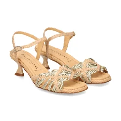 PONS QUINTANA Sandalias con tacón de Mujer 10881.000 MARFIL