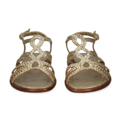 PONS QUINTANA Sandalias planas de Mujer 9760.000 66 PLATINO