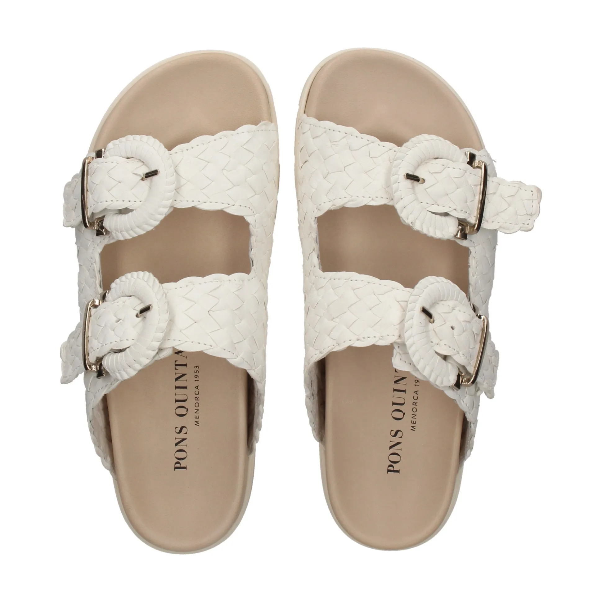 PONS QUINTANA Sandalias planas de Mujer 9743.001 W03 MILK