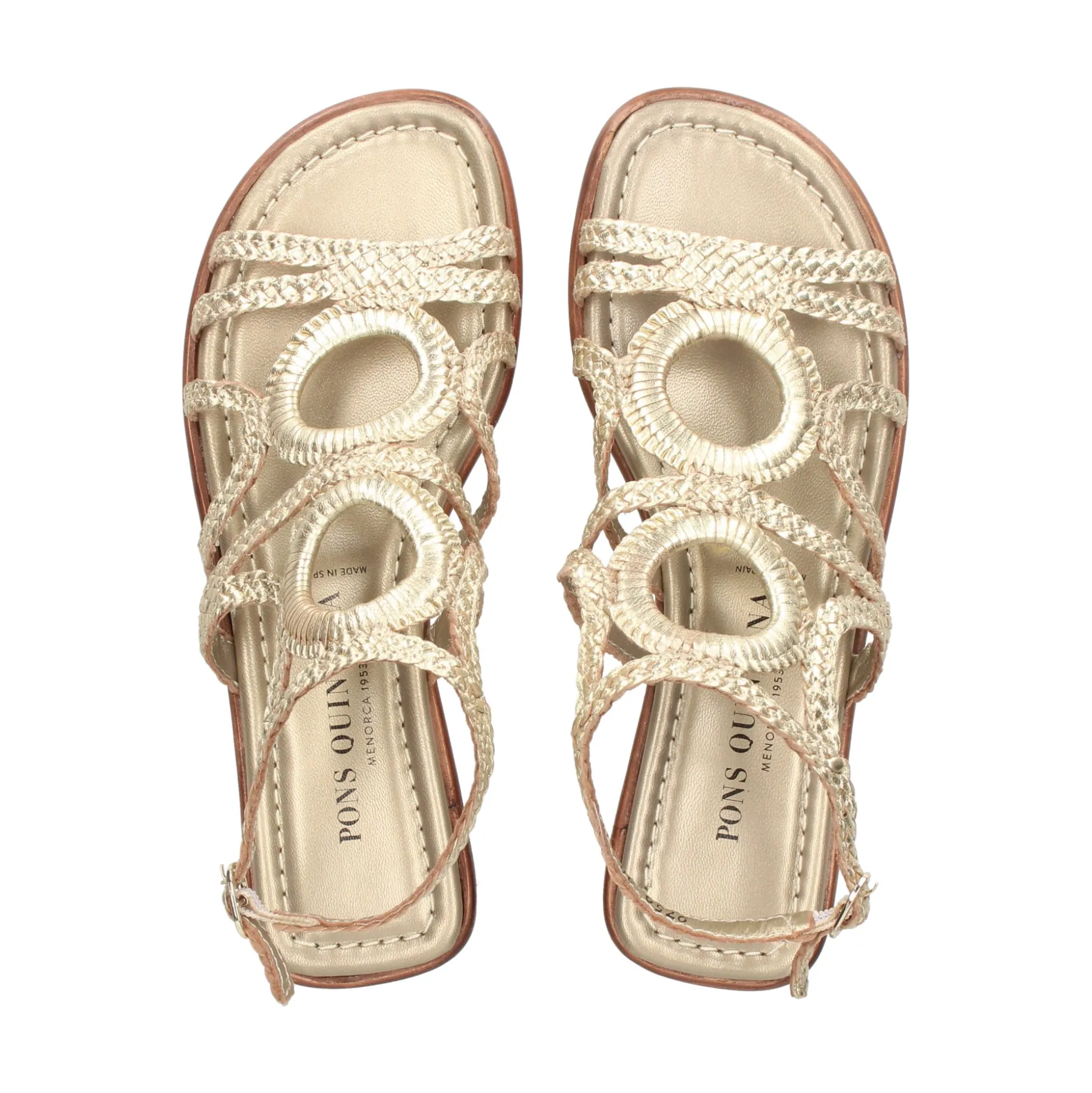 PONS QUINTANA Sandalias planas de Mujer 9759.000 PLATINO