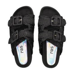RAS Sandalias planas de Mujer 8423 NEGRO