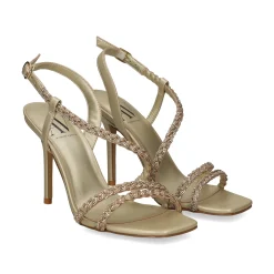 Sandalias con tacón de Mujer AV6731 / 2 PLATINO