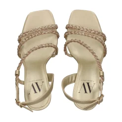 Sandalias con tacón de Mujer AV6731 / 2 PLATINO