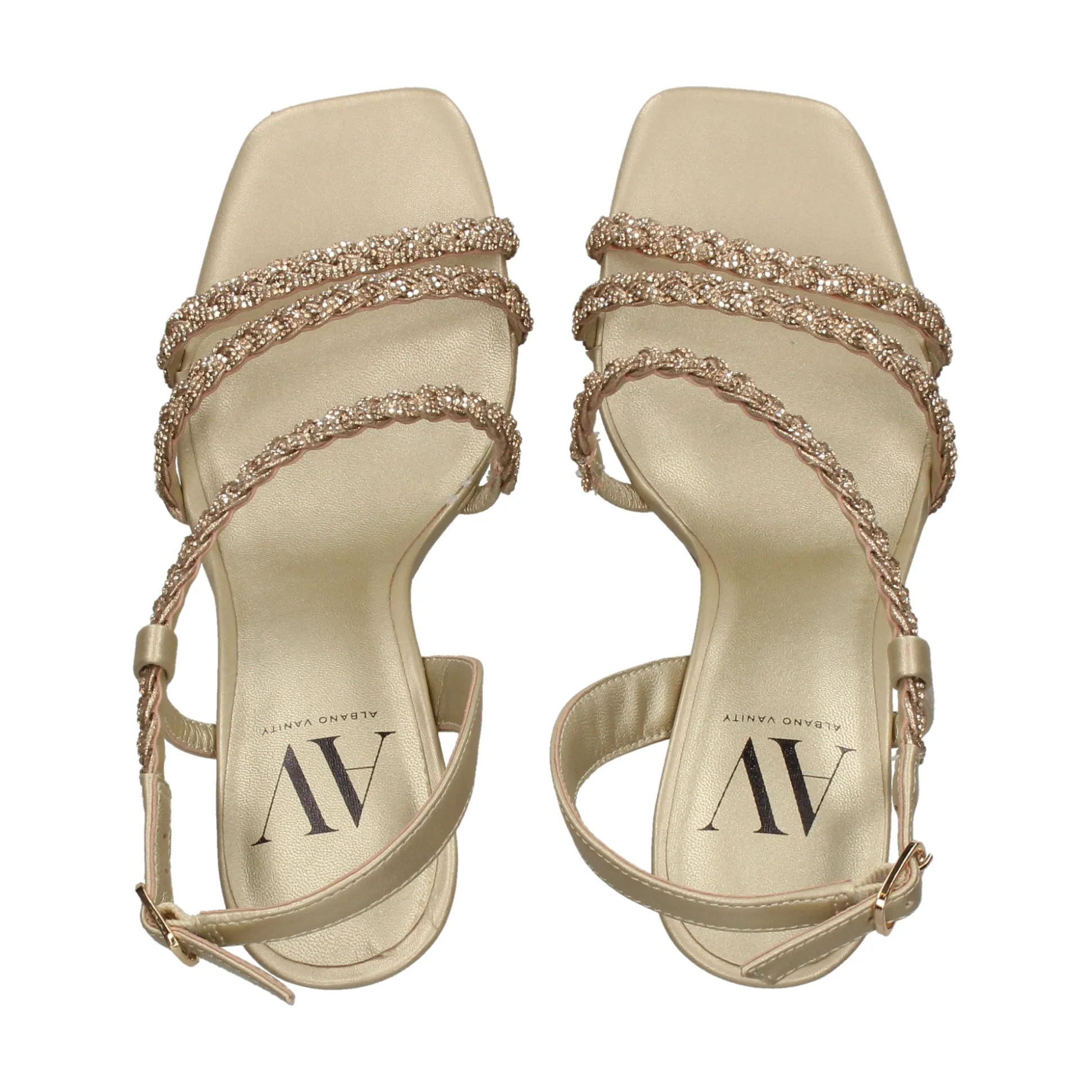 Sandalias con tacón de Mujer AV6731 / 2 PLATINO