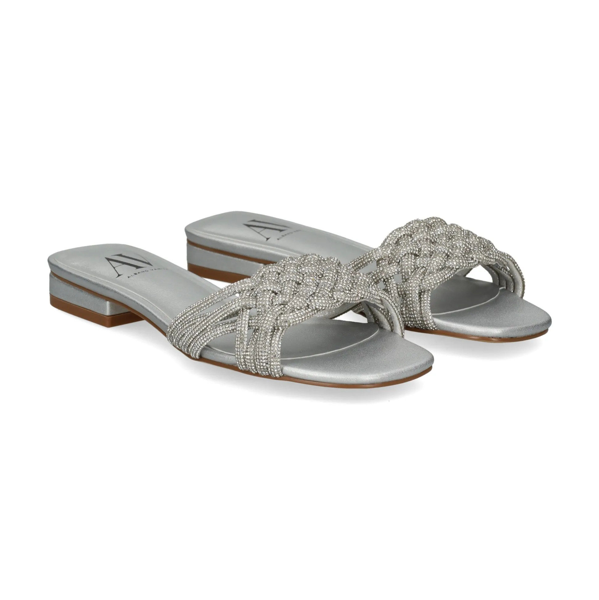 Sandalias planas de Mujer AV6736 / 1 SILVER
