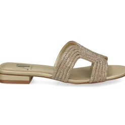 Sandalias planas de Mujer AV6737 / 1 PLATINO