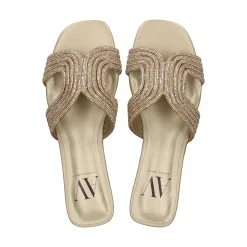 Sandalias planas de Mujer AV6737 / 1 PLATINO