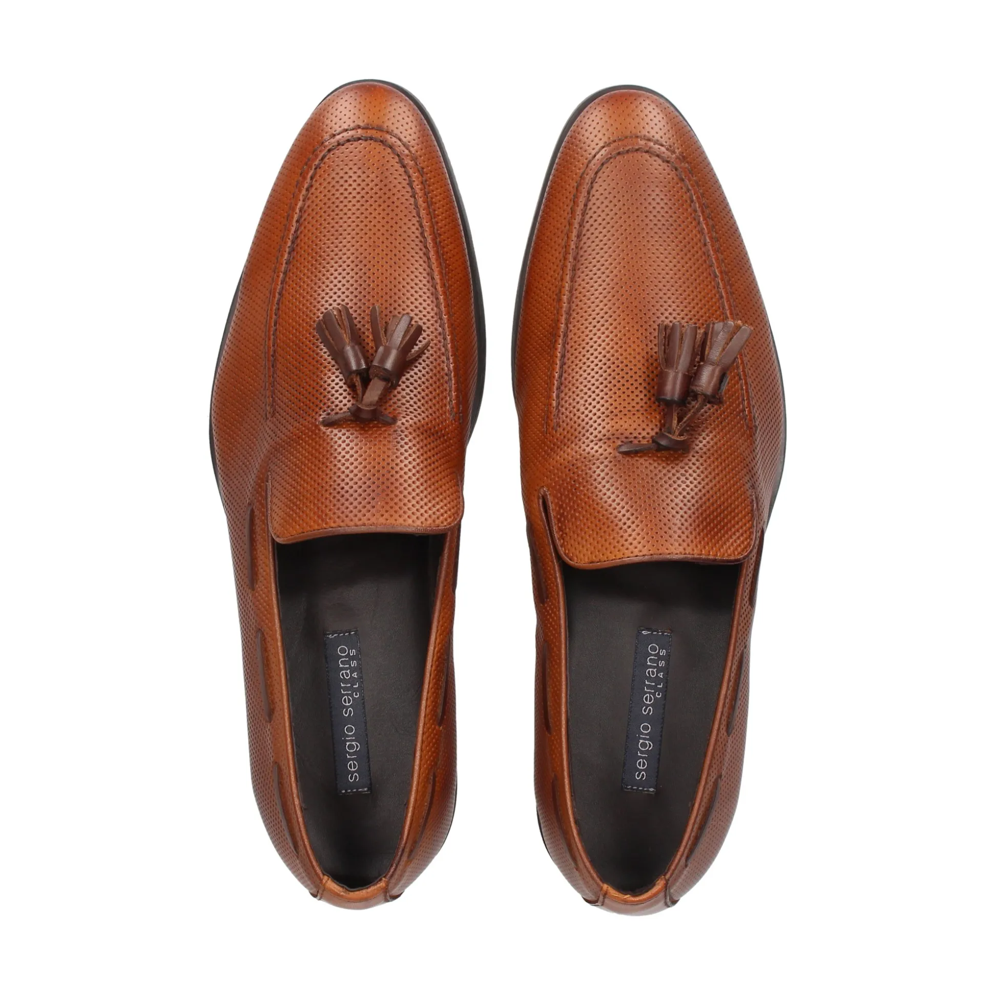 SERGIO SERRANO Mocasines de Hombre 5823 CUERO/MARRON