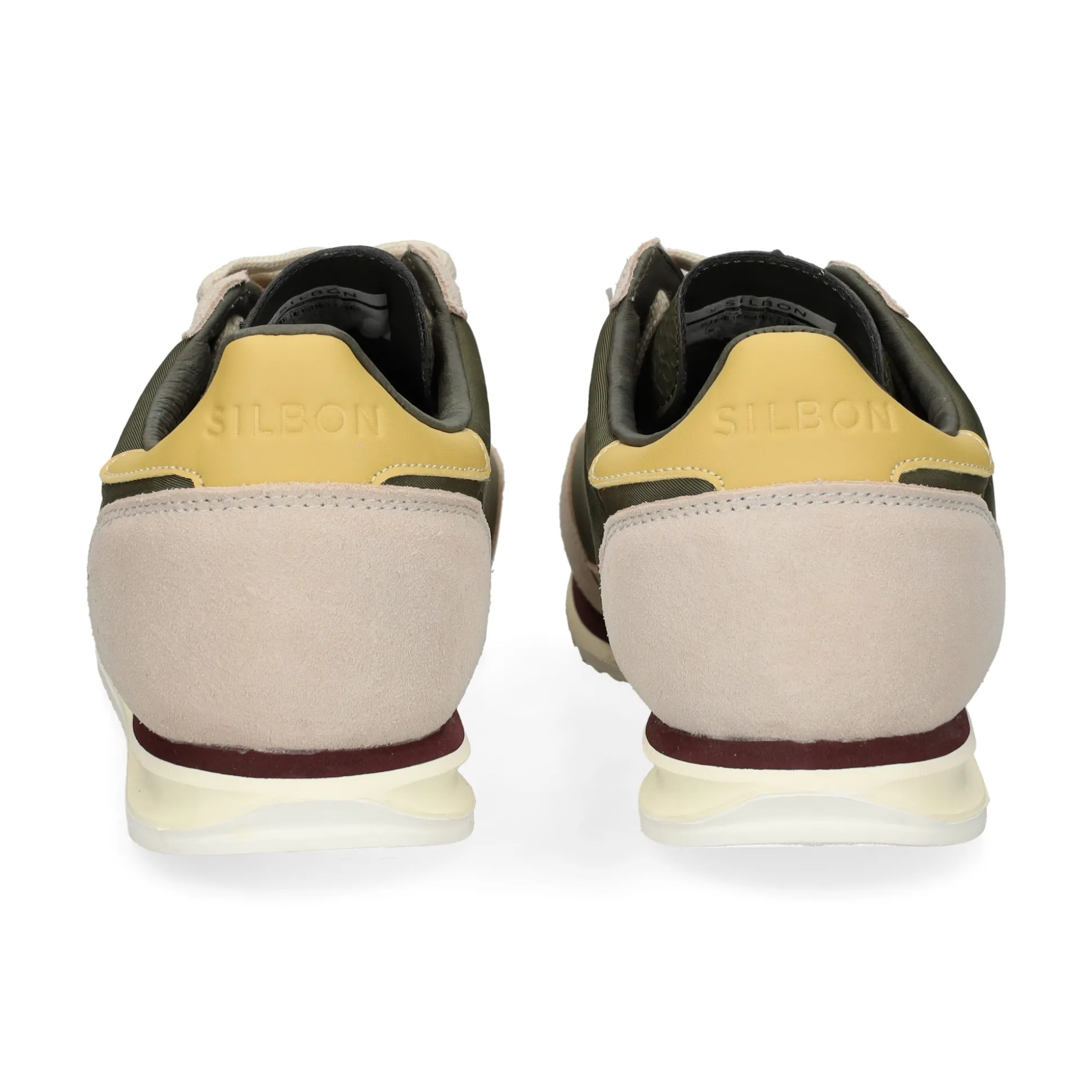 SILBON Zapatillas de Hombre 133637 VERDE BEIGE
