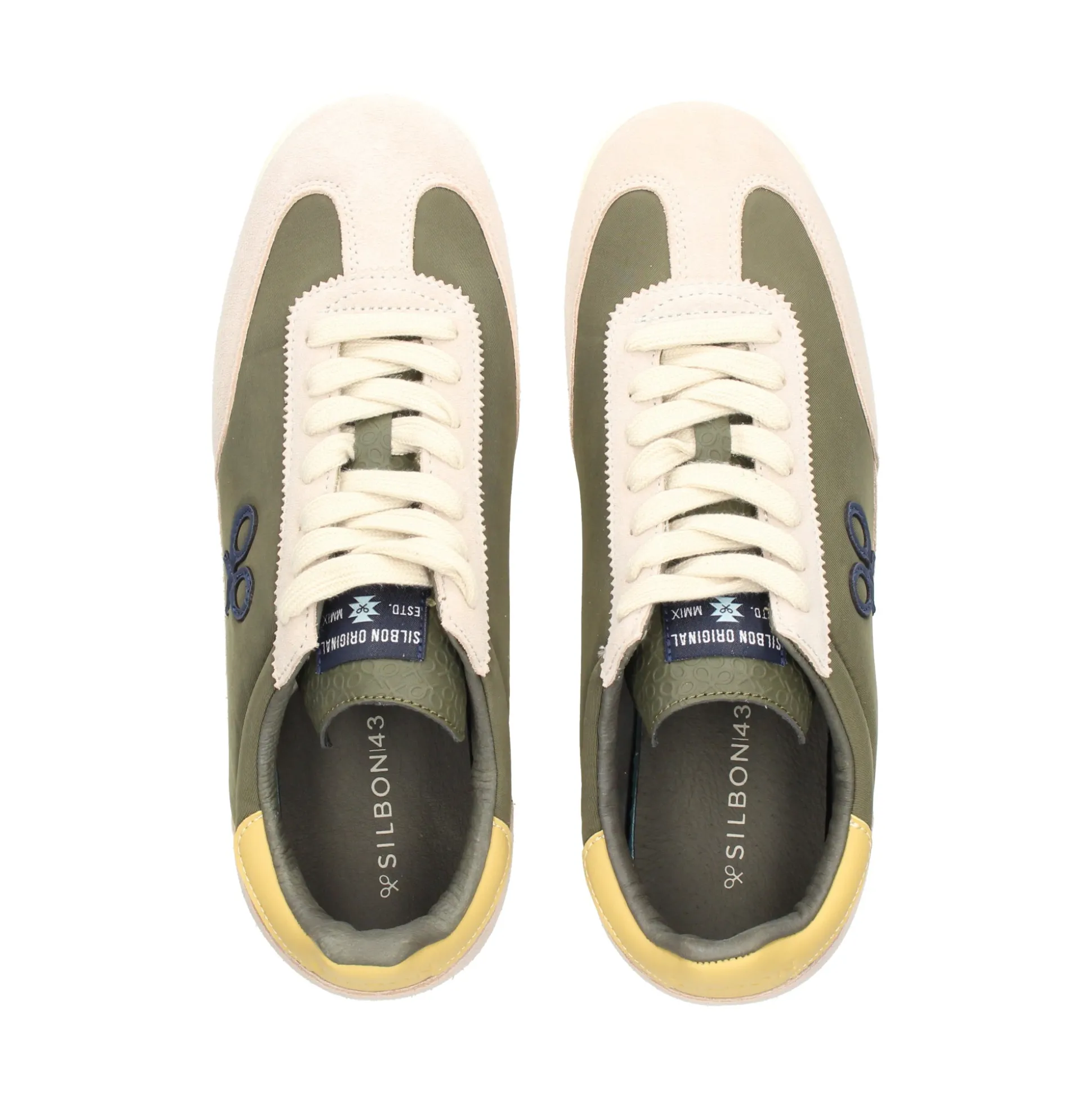 SILBON Zapatillas de Hombre 133637 VERDE BEIGE