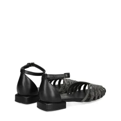 S.PIERO Sandalias planas de Mujer E35-018 NEGRO