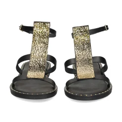 S.PIERO Sandalias planas de Mujer E2-057 NEGRO