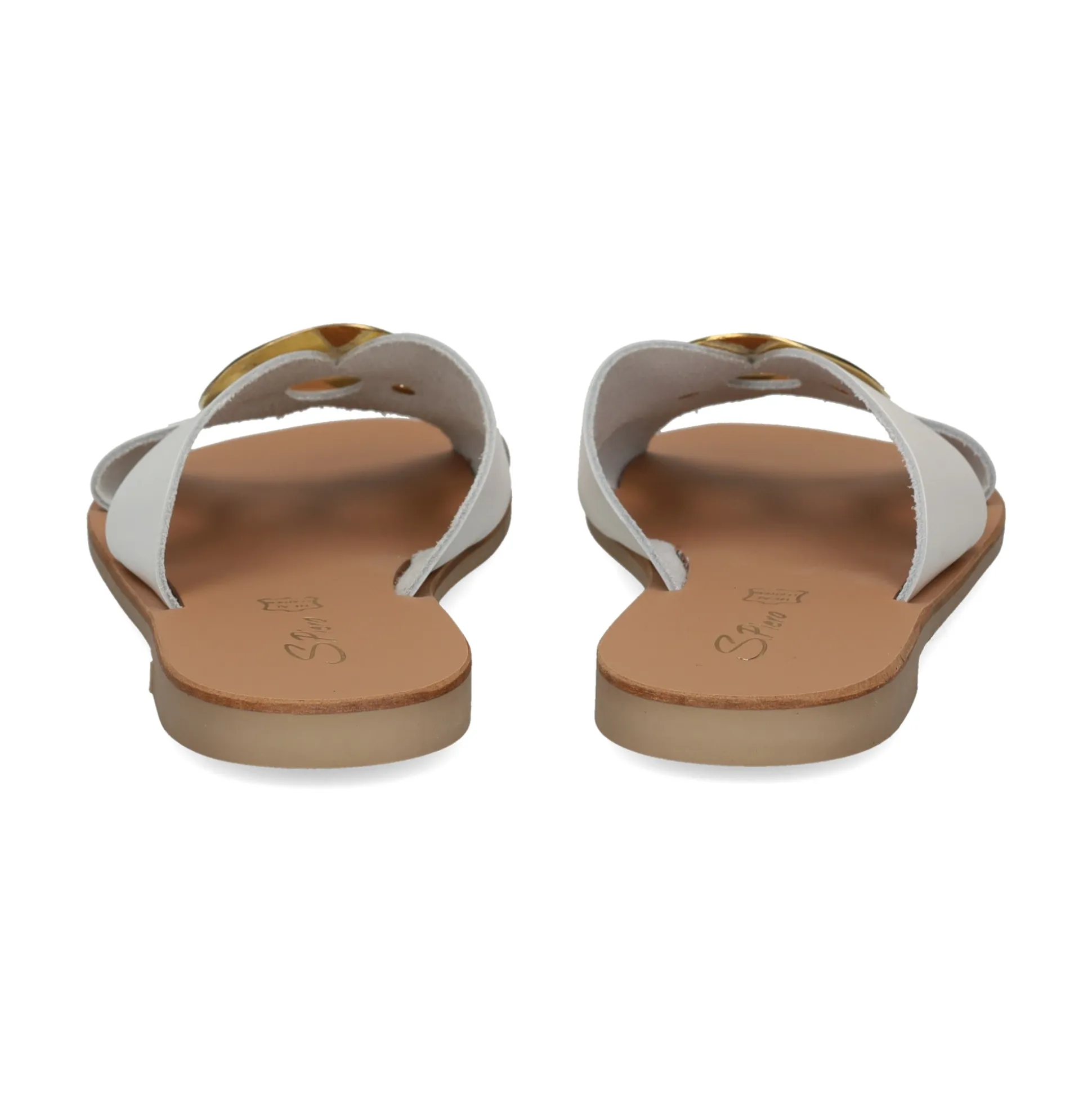 S.PIERO Sandalias planas de Mujer E1-119 BLANCO