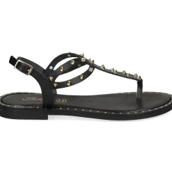 S.PIERO Sandalias planas de Mujer E2-048 NEGRO