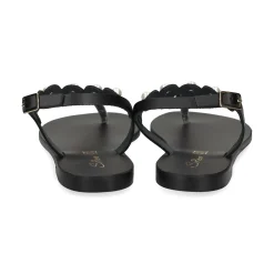 S.PIERO Sandalias planas de Mujer E1-060 NEGRO