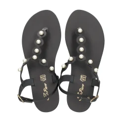 S.PIERO Sandalias planas de Mujer E1-060 NEGRO