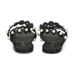 S.PIERO Sandalias planas de Mujer E1-061 NEGRO