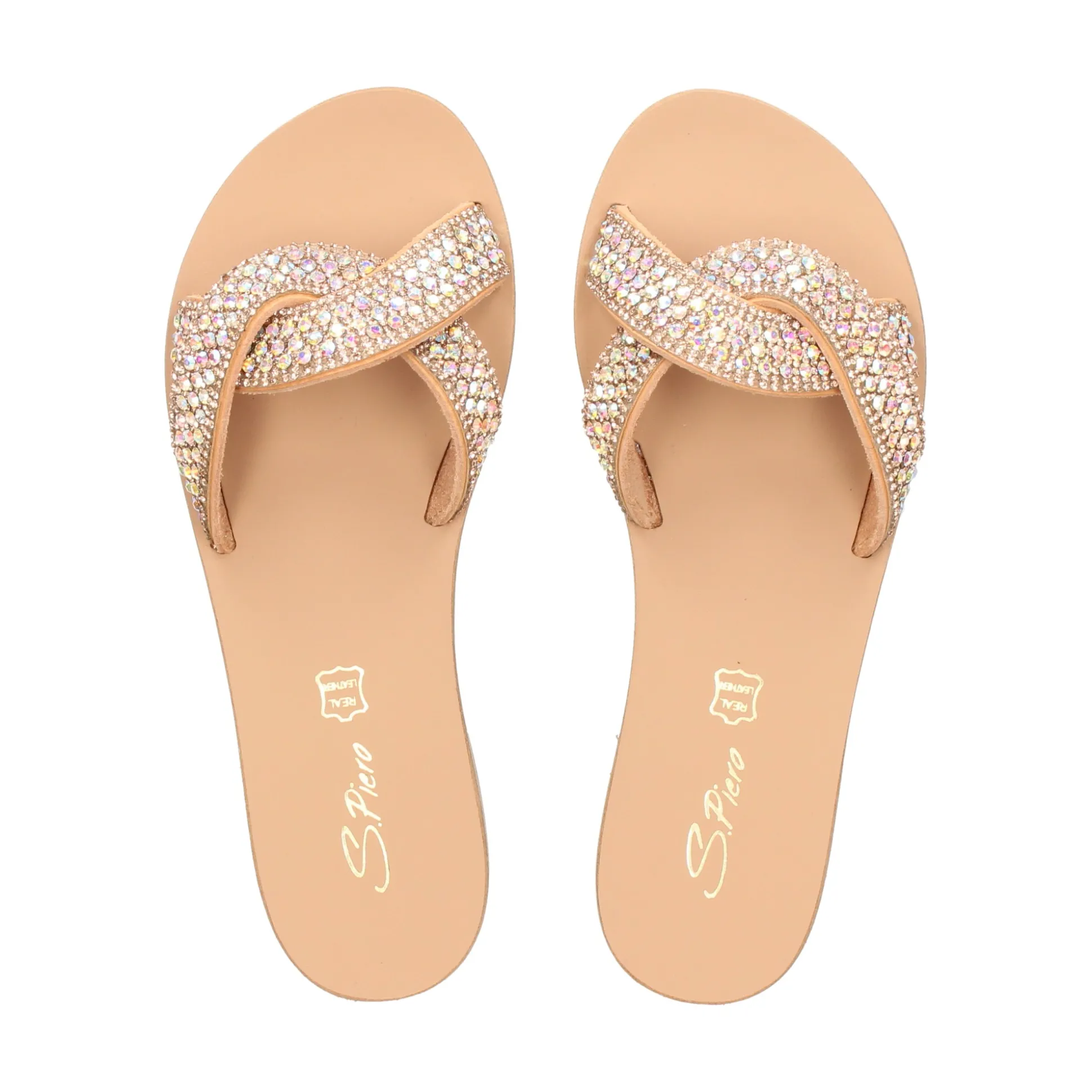 S.PIERO Sandalias planas de Mujer E1-030 NATURAL