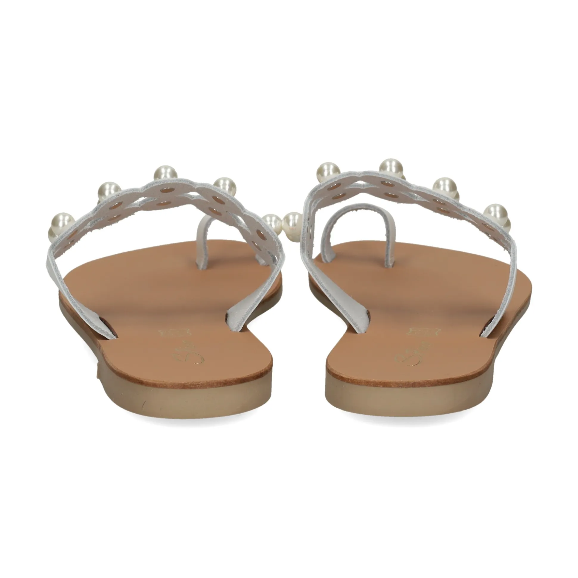 S.PIERO Sandalias planas de Mujer E1-059 BLANCO