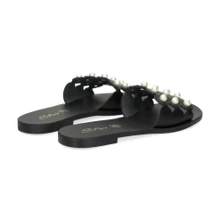 S.PIERO Sandalias planas de Mujer E1-057 NEGRO