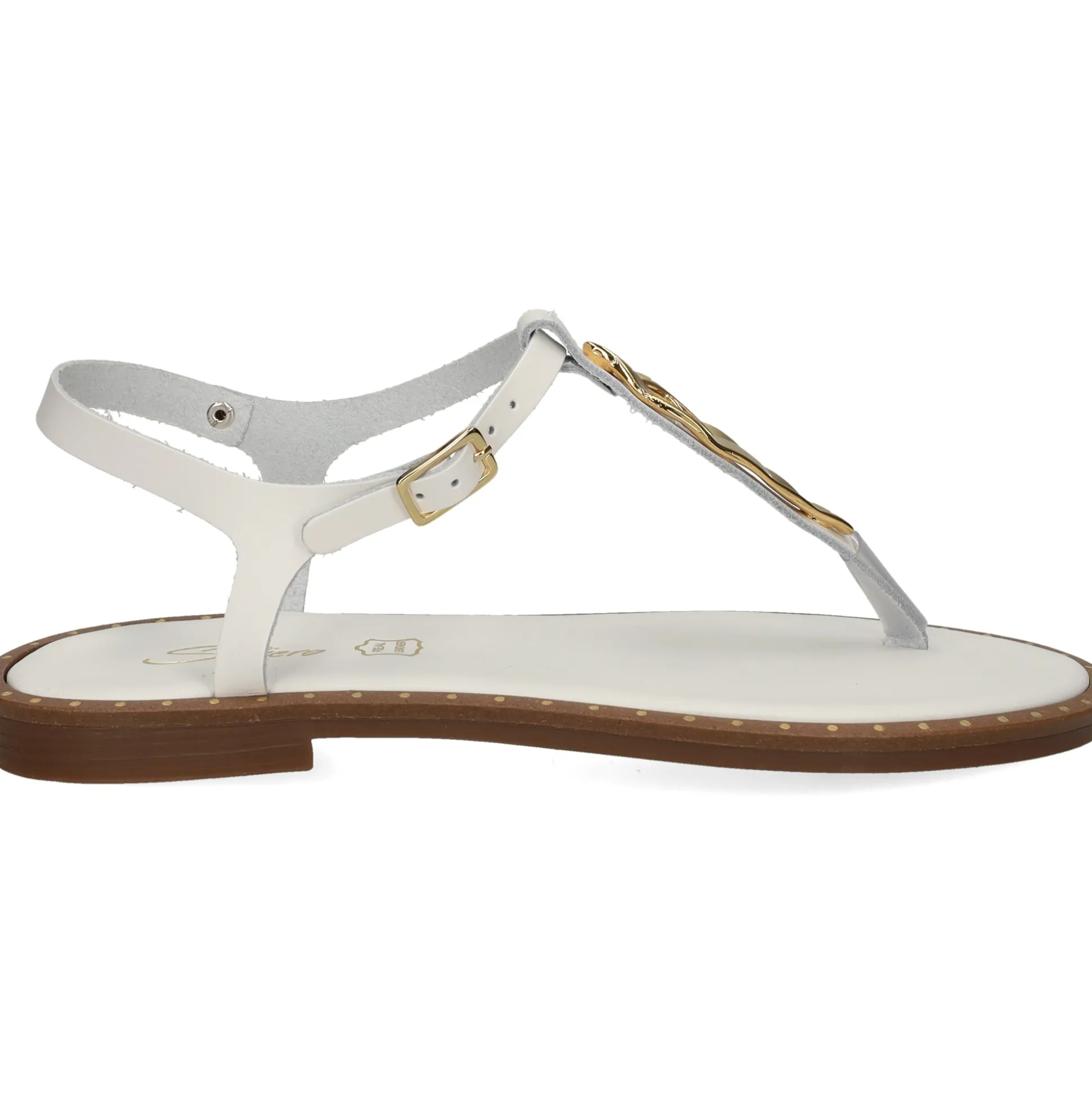 S.PIERO Sandalias planas de Mujer E2-058 BLANCO