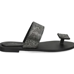 S.PIERO Sandalias planas de Mujer E42-001 NEGRO