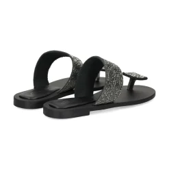 S.PIERO Sandalias planas de Mujer E42-001 NEGRO