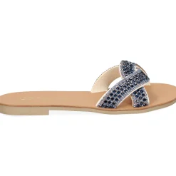 S.PIERO Sandalias planas de Mujer E1-030 AZUL