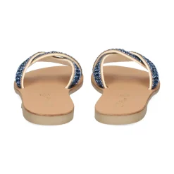 S.PIERO Sandalias planas de Mujer E1-030 AZUL