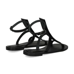 S.PIERO Sandalias planas de Mujer E42-007 NEGRO