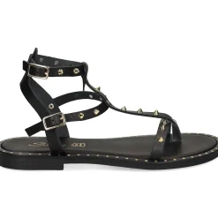 S.PIERO Sandalias planas de Mujer E2-012 NEGRO