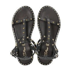 S.PIERO Sandalias planas de Mujer E2-012 NEGRO