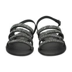 S.PIERO Sandalias planas de Mujer E1-112 NEGRO