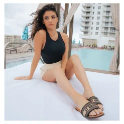 STEVE MADDEN Sandalias planas de Mujer KNOX BLACK MULTI