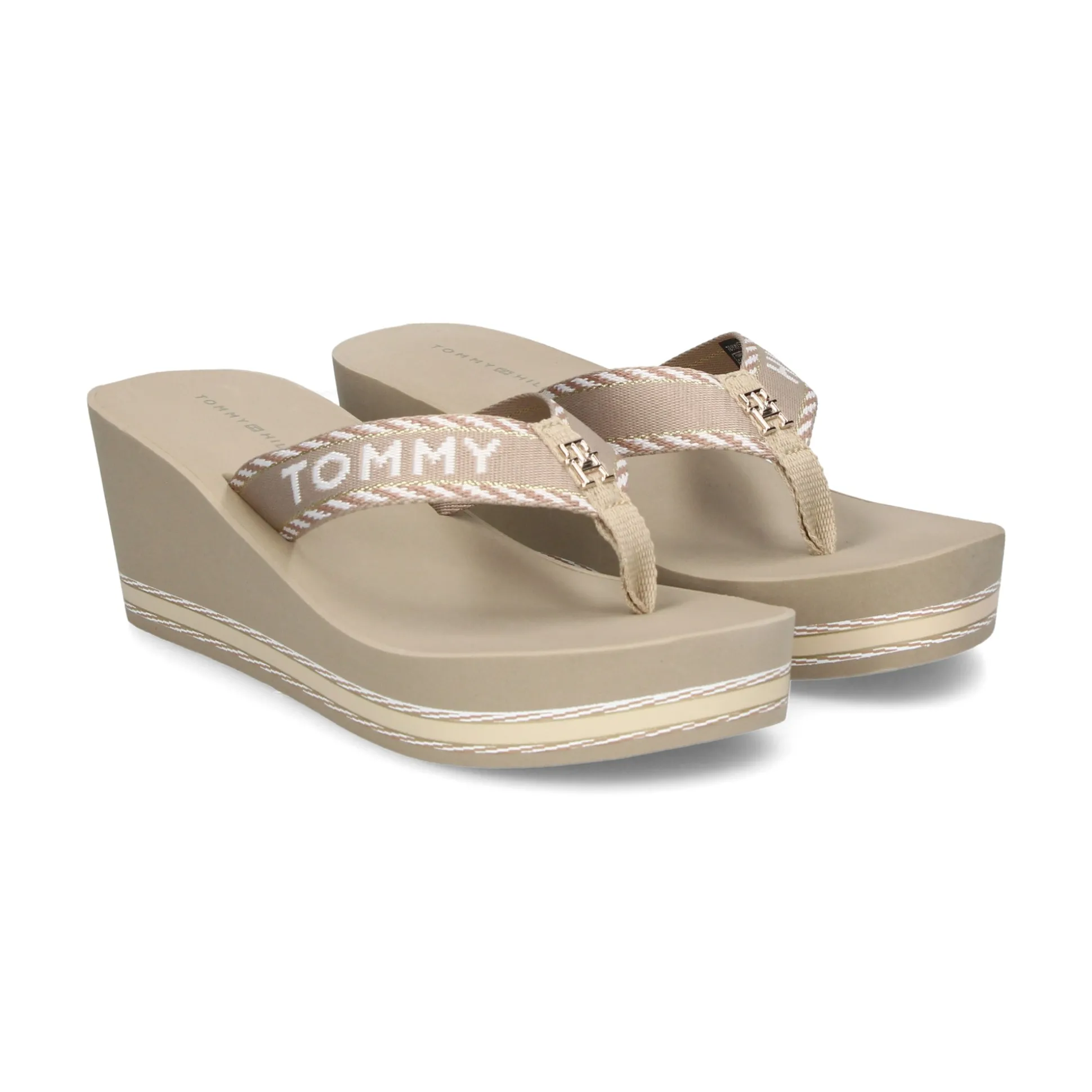 TOMMY HILFIGER Chanclas de Mujer FW0FW07149 RBT SANDALWOOD